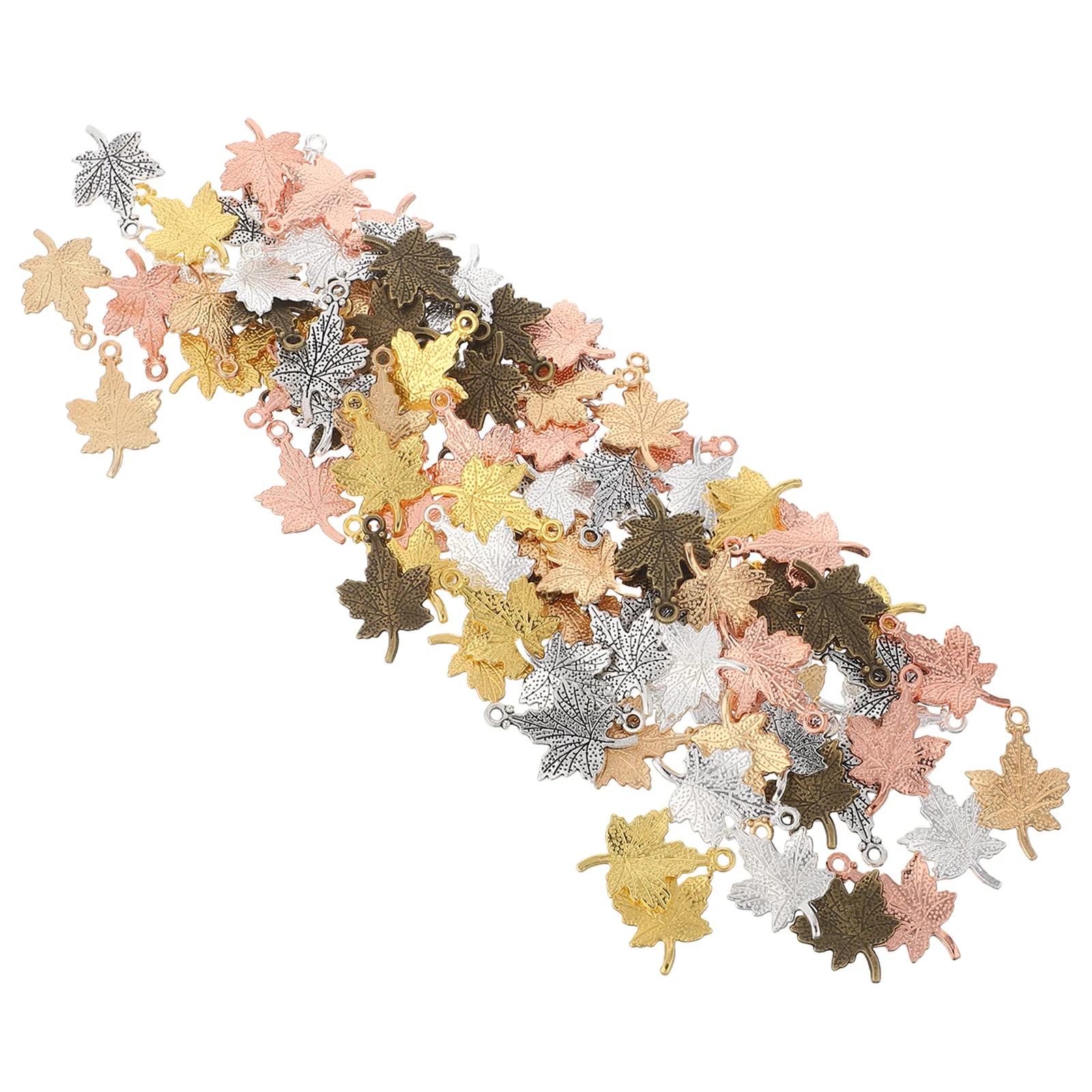 

90Pcs DIY Alloy Maple Leaf Pendant Charms for Necklace Bracelet Jewelry Making Creative Charm Set Alloy Pendant Charm