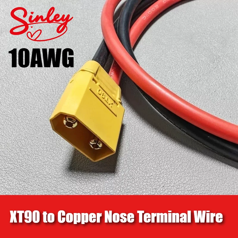 XT90 Male Female to 6mm 8mm Ring Terminal Cable 10AWG RC Airplane Helicopter Drone Lithium Battery Charger Lead Wire Set