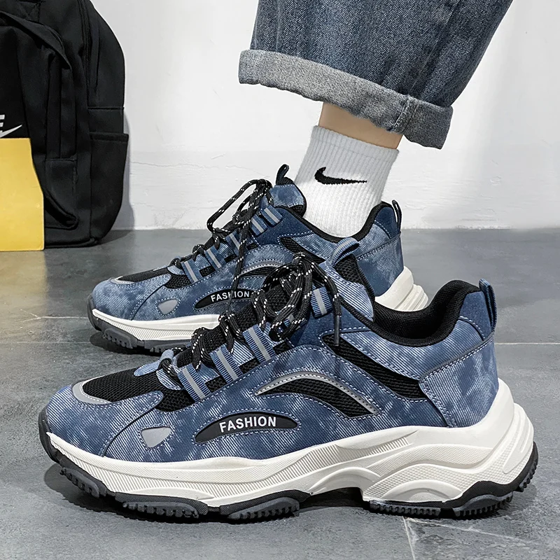 

Креативная повседневная прочная удобная дышащая модная универсальная новая мужская спортивная обувь на толстой подошве, увеличивающая рост