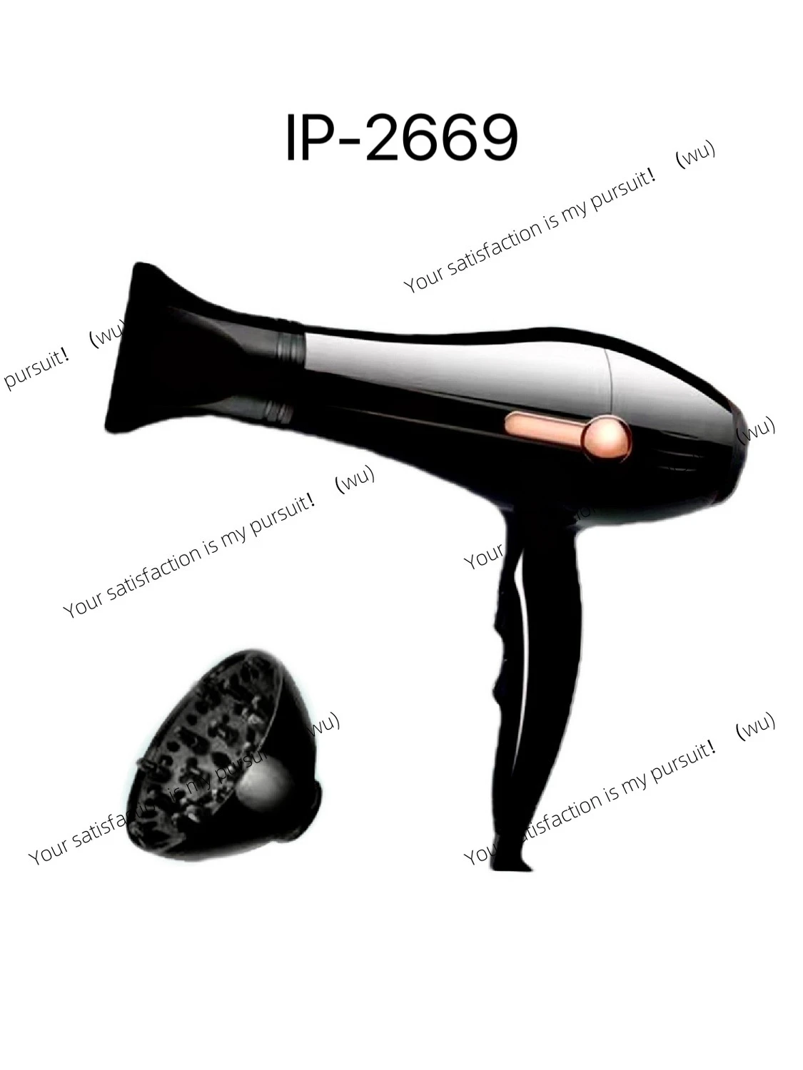 Hair dryer 2600W, using DC motor, ion technology, large air volume, 2-level wind speed and 3-level temperature