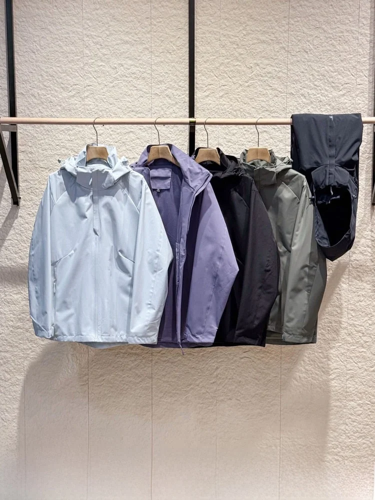 

Outdoor Men's Cotton Jaet 3D Tailoring Waterproof Warmth Polyester Fiber Long Sve Zipper Closure Hooded Stand Fit