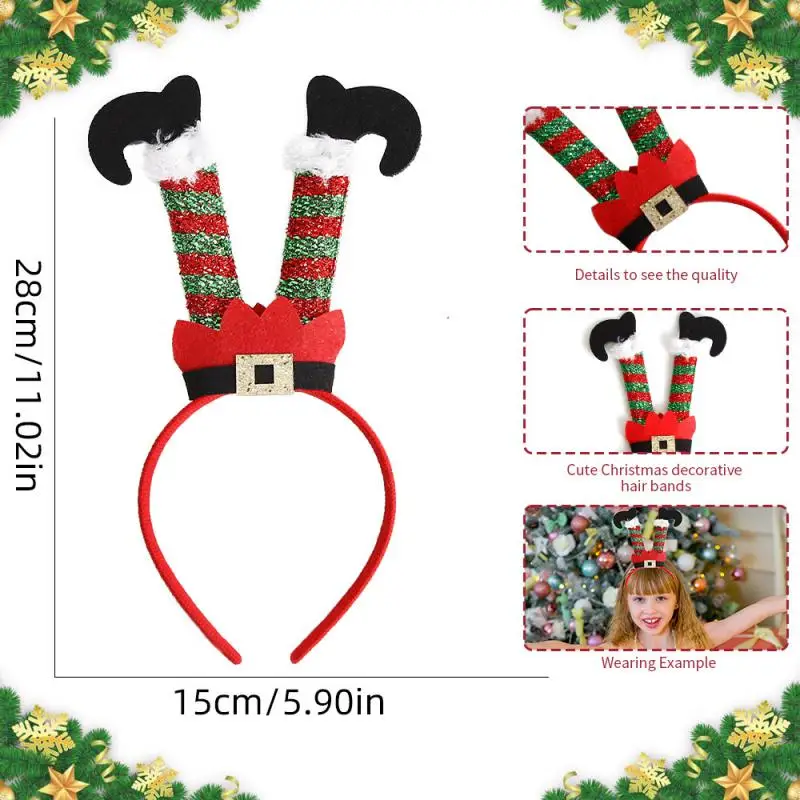 Christmas Headwear Cosplay Party Party Favors Decoration Supplies Xmas Gift Photo Headbands Xmas Hair Hoops Booth Holiday