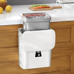 Intelligence Wall Mounted Kitchen Trash Can Automatic Sealing Not Dirty Hands Trash Can No Land Occupation Large Capacity