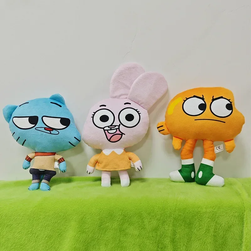 2025@25cm Miniko Cartoon Amazing World Gumball Darwin Anais Pluszowe Zabawki Słodki Kot Królik Wypchana Maskotka Prezent Urodzinowy