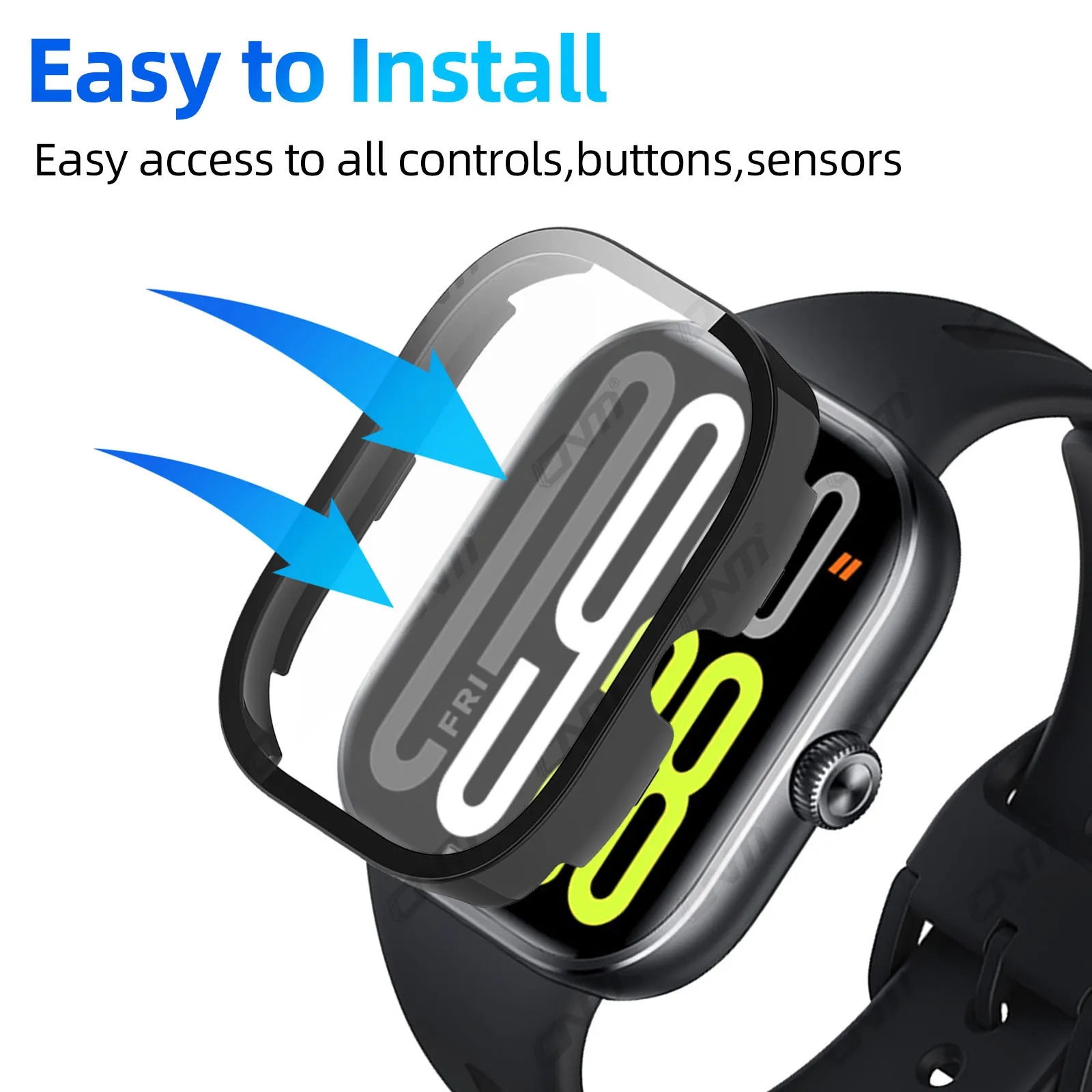 Vidrio + funda para Xiaomi Redmi Watch 5 Protector de pantalla de vidrio templado y parachoques protector de PC duro para accesorios Redmi Watch5