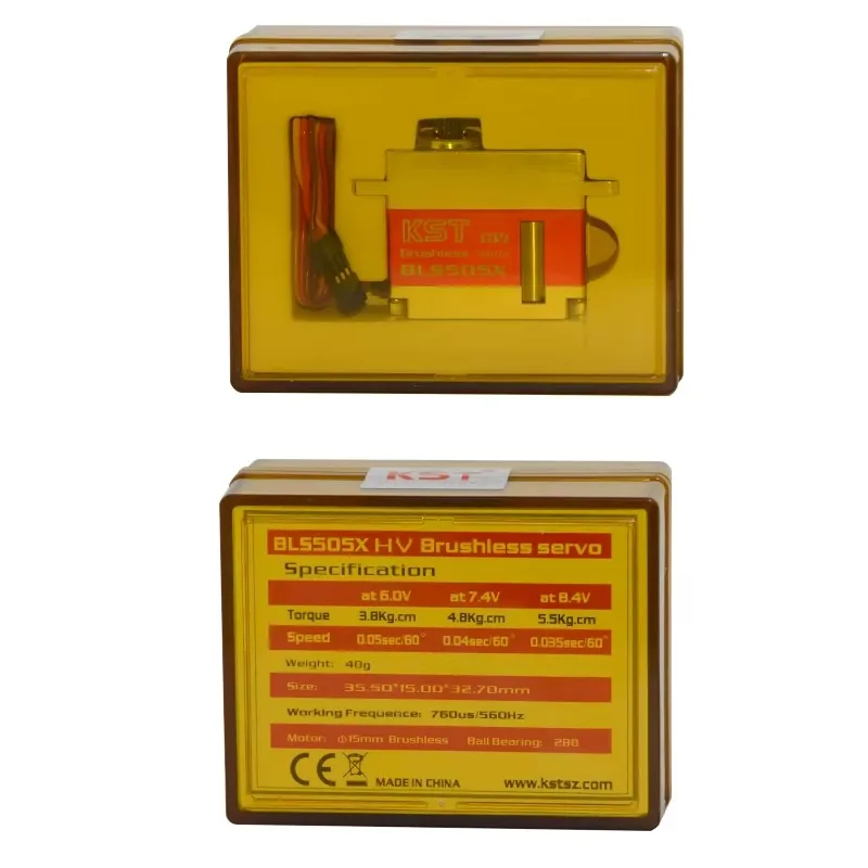 Hot Sales KST BLS505X Helicopter Servo 6v 3.8kg Torque Brushless Digital HV Servo Motor Robot UAV Hobby Education