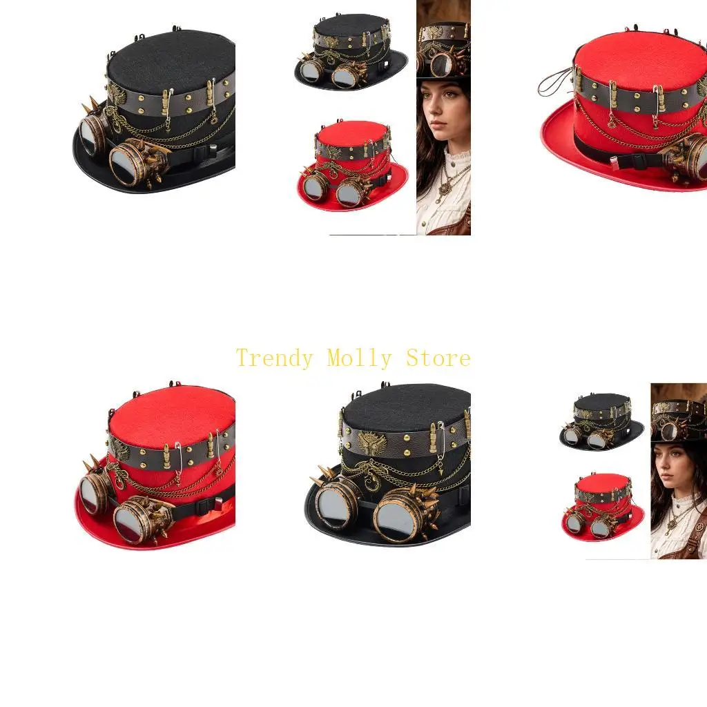 n5kb-gothic-dark-costume-fedoras-hat-metal-chain-rivets-headpiece-for-halloween