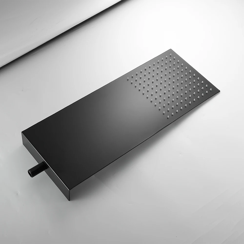 Pressure Into The Wall Concealed Shower Head Ultra Thin Stainless Steel Shower Head Becola Chrome&Black Bathroom Shower Nozzle
