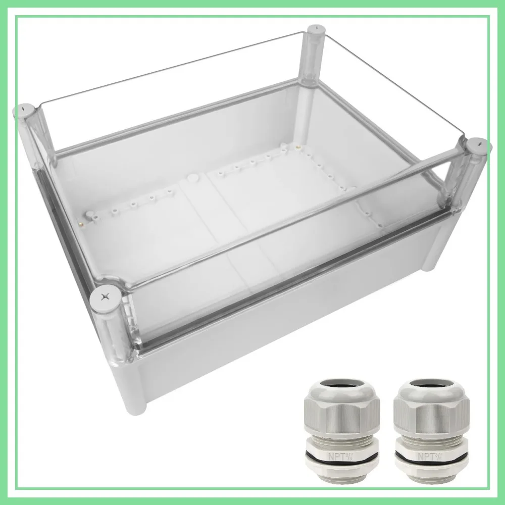 

IP67 Waterproof Junction Box 15x11x7.1in Electrical Enclosure with Clear Cover