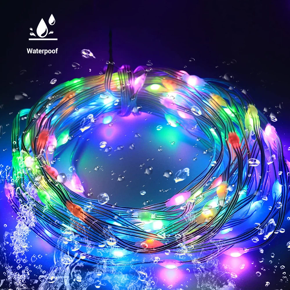 5V Music Sync Voice Control LED Lights Strip RGBIC USB String Luces Tape Flexible Lamp TV Backlight Cool Room Stuff Decorations