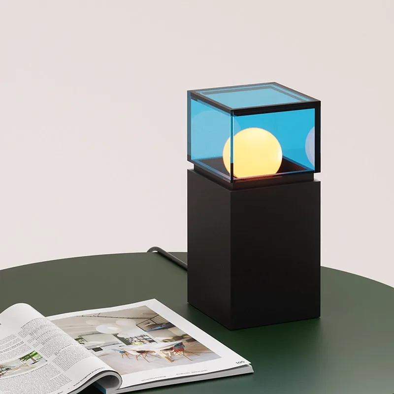 Minimalist Acrylic Mood Lighting Sunset Scene Aesthetic Ambient Light Geometric Design Bedroom Night Lamp Room Decor Desk Lamps