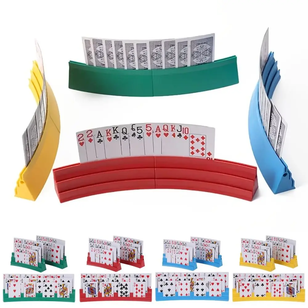 

Durable Three-Layer Card Holder Expandable ABS Playing Cards Holders Multi-Functional Portable Hands Free Card Holder Party