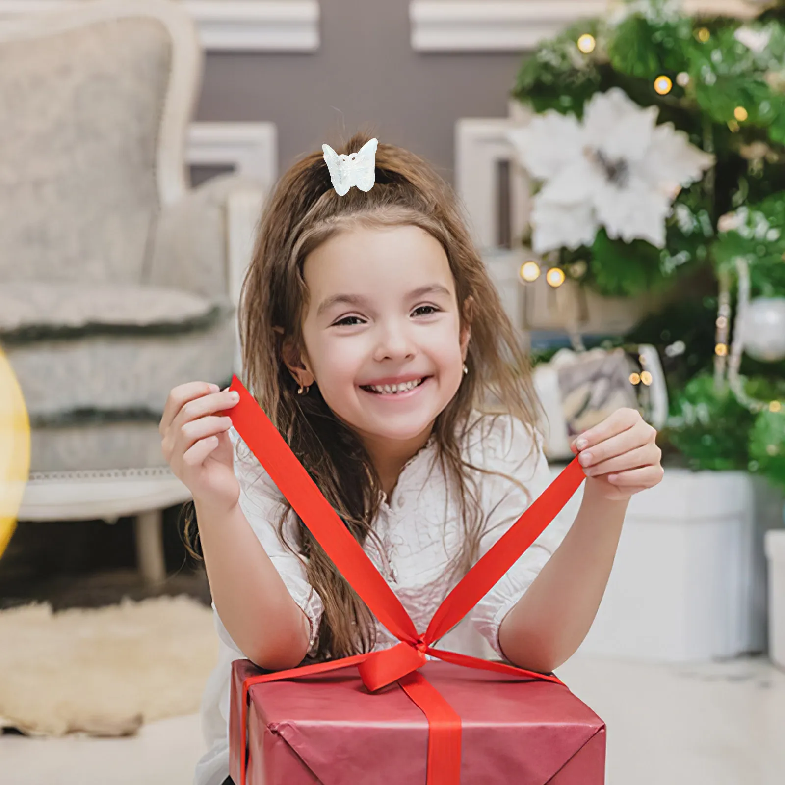 

50 шт. мини-заколок-бабочек для волос, декоративные зажимы для свадьбы, дня рождения, повседневного использования