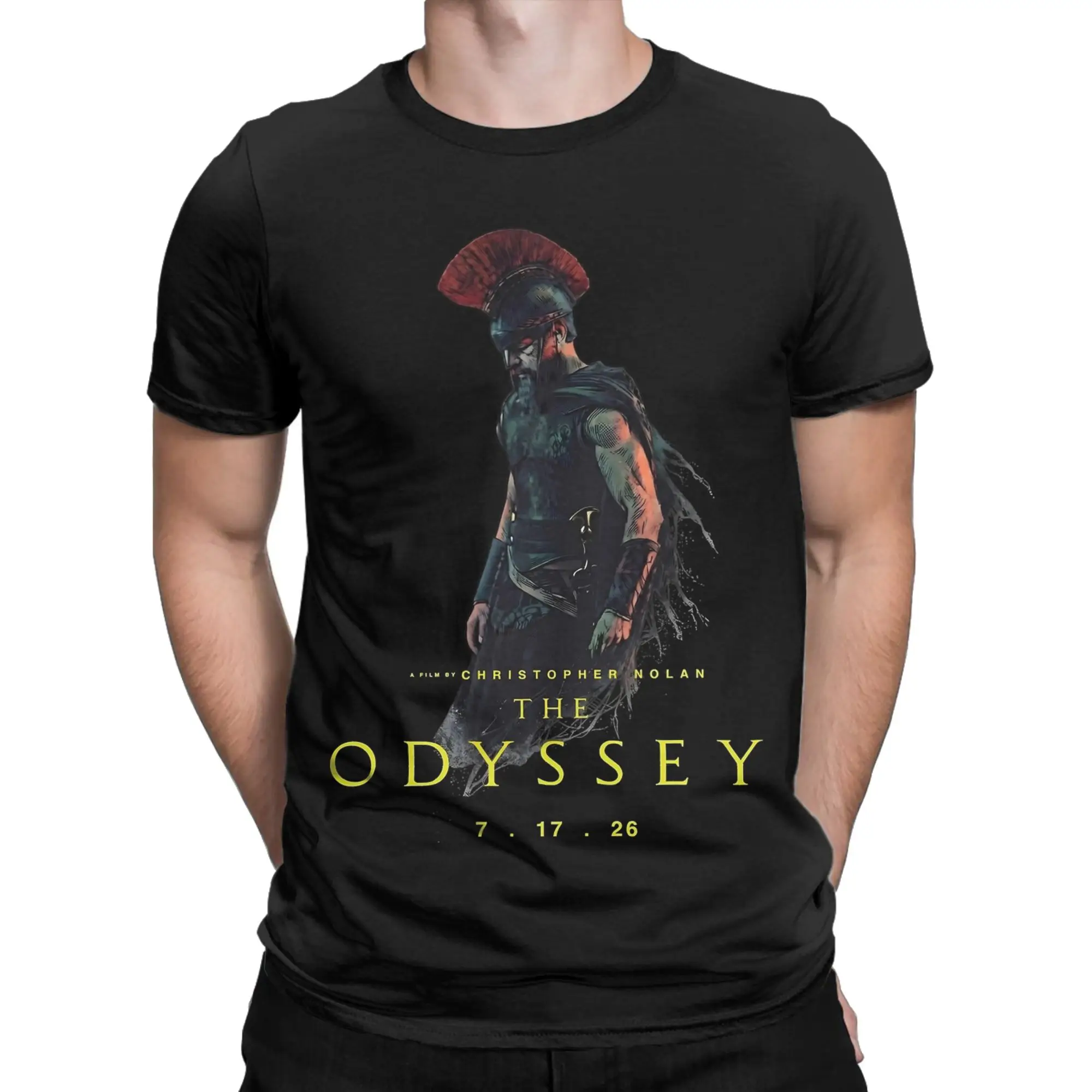The Odysseys Movie by Christopher Nolan T-Shirt for Men  Funny Cotton Tee Shirt Crewneck Short Sleeve T Shirts Printed Clothes
