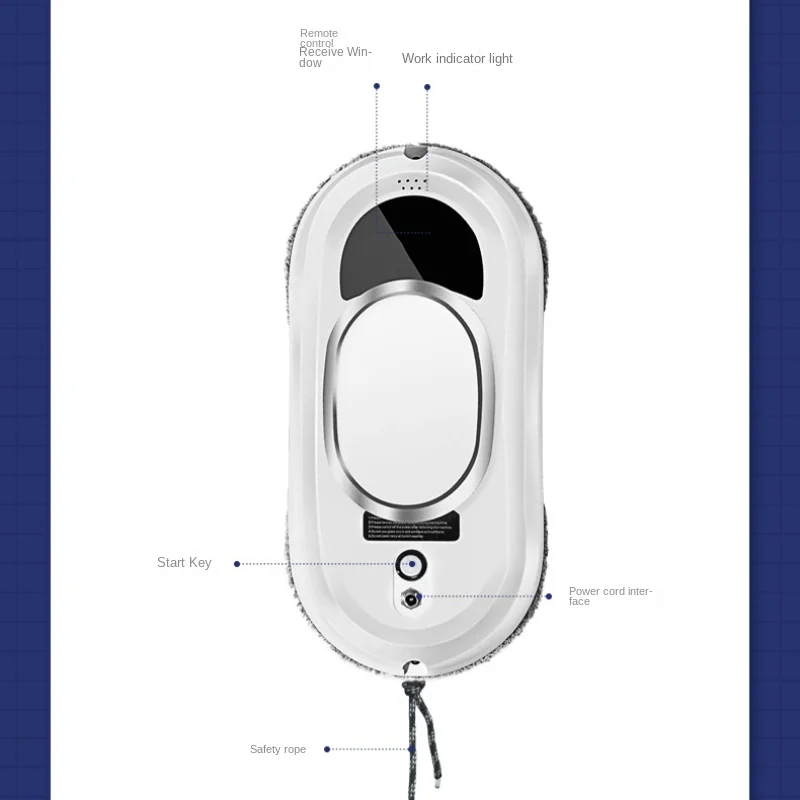 Robô De Limpeza De Janela De Controle Remoto Elétrico, Limpador De Vidro Automático, Limpeza Inteligente