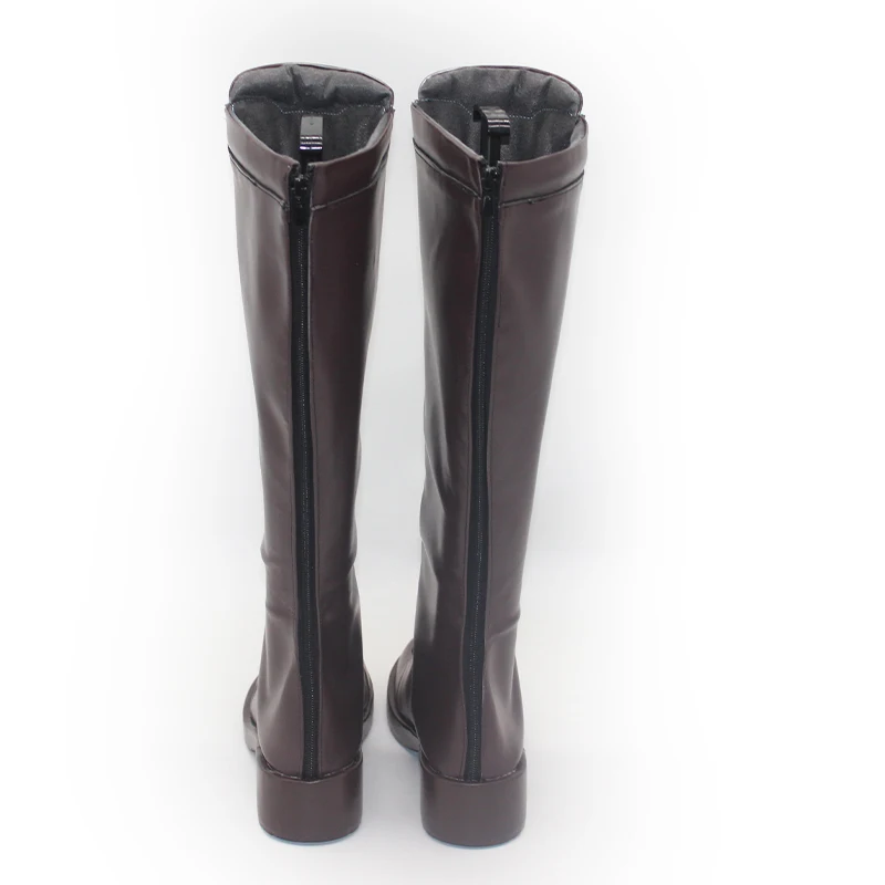 أحذية تنكرية للدور الحامض أحذية كرنفال الهالوين أحذية PU بنية مصنوعة حسب الطلب بأي حجم