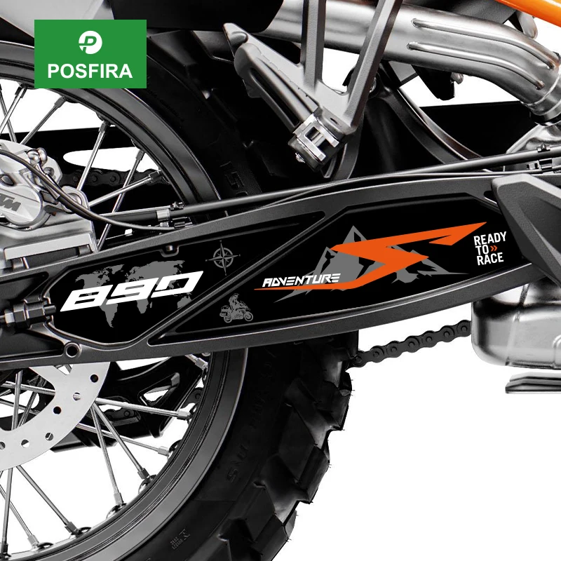 POSFIRA Motorcycle Swingarm Stickers Vinyl Decals for KTM 890 Adventure R 2021 2022 2023 2024 2025 Swing Arm Accessories