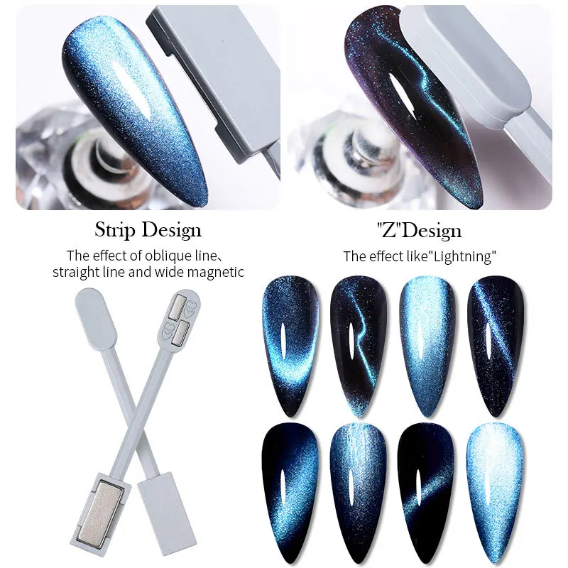 Nail Polish Glue Cat's Eye Glue Magnet Double Head Thickened Fancy Magnet Spar Cat's Eye Lightning Multi-functional Magnet