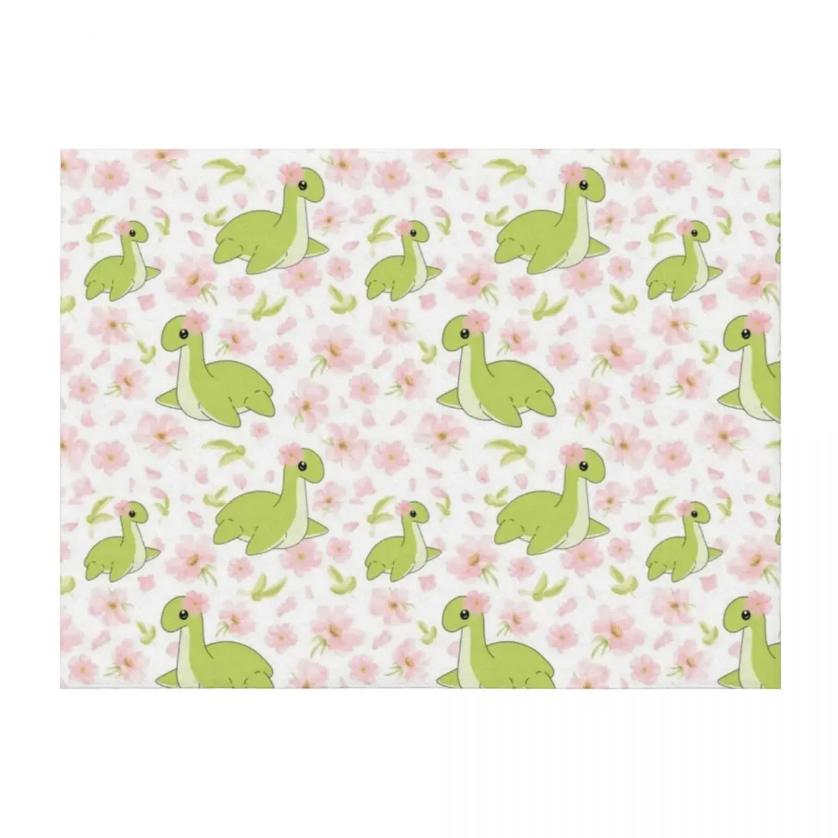 

Floral Nessie Throw Blanket Polar halloween Cute Plaid Moving Blankets