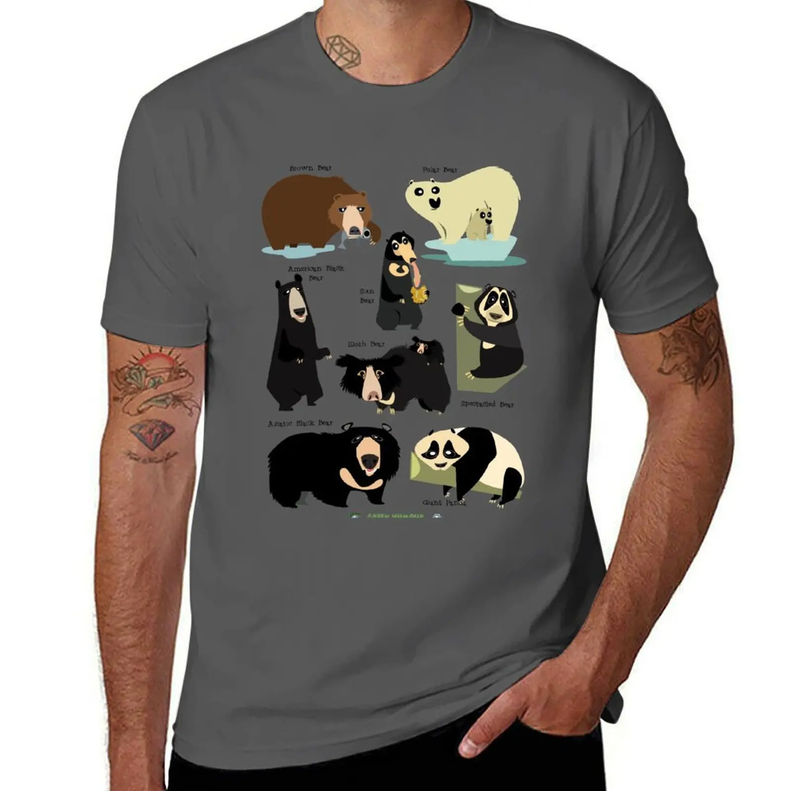 

Bears of the World T-Shirt man t shirt cotton men t shirt cotton 100% t shirts for man slim fit T-Shirt