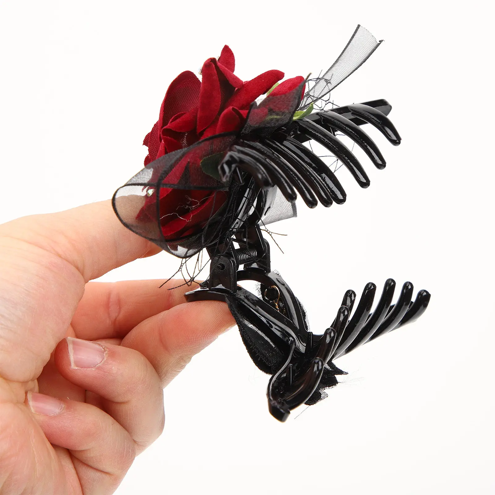 

Lace Bow Hair Claw Clip Women Stylish Hair Clamp Clip Ideal for Parties Ceremonies Birthdays Banquets Cooking Eating Working