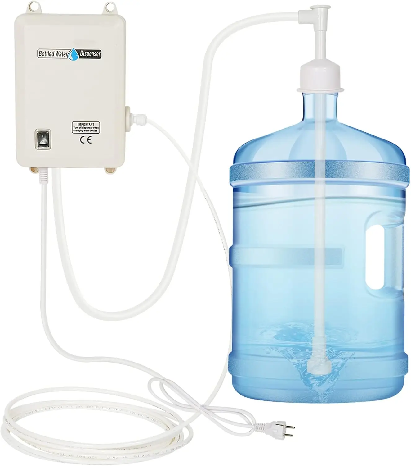 Electric Water Pump for 5 Gallon Bottles, 25W, 2L/min Flow, for Coffee, Refrigerator, Ice Maker