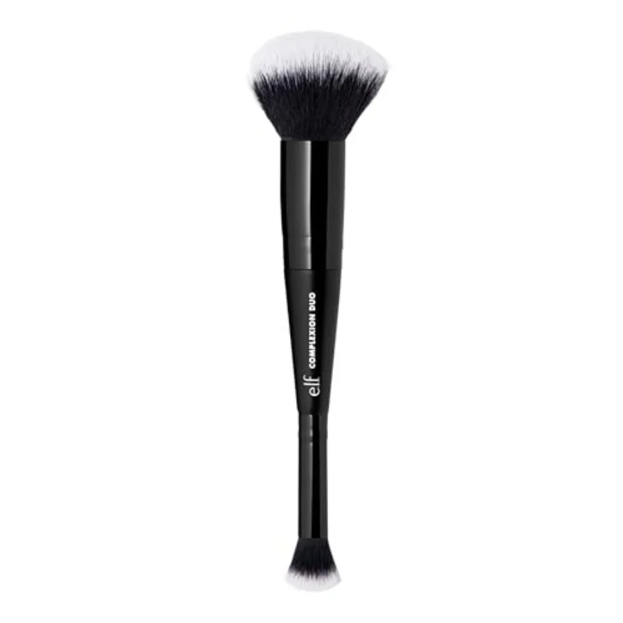 

Complexion Duo Brush, Makeup Brush For Applying Foundation and Concealer, Creates An Airbrushed Finish, Made With Vegan, Cruelt