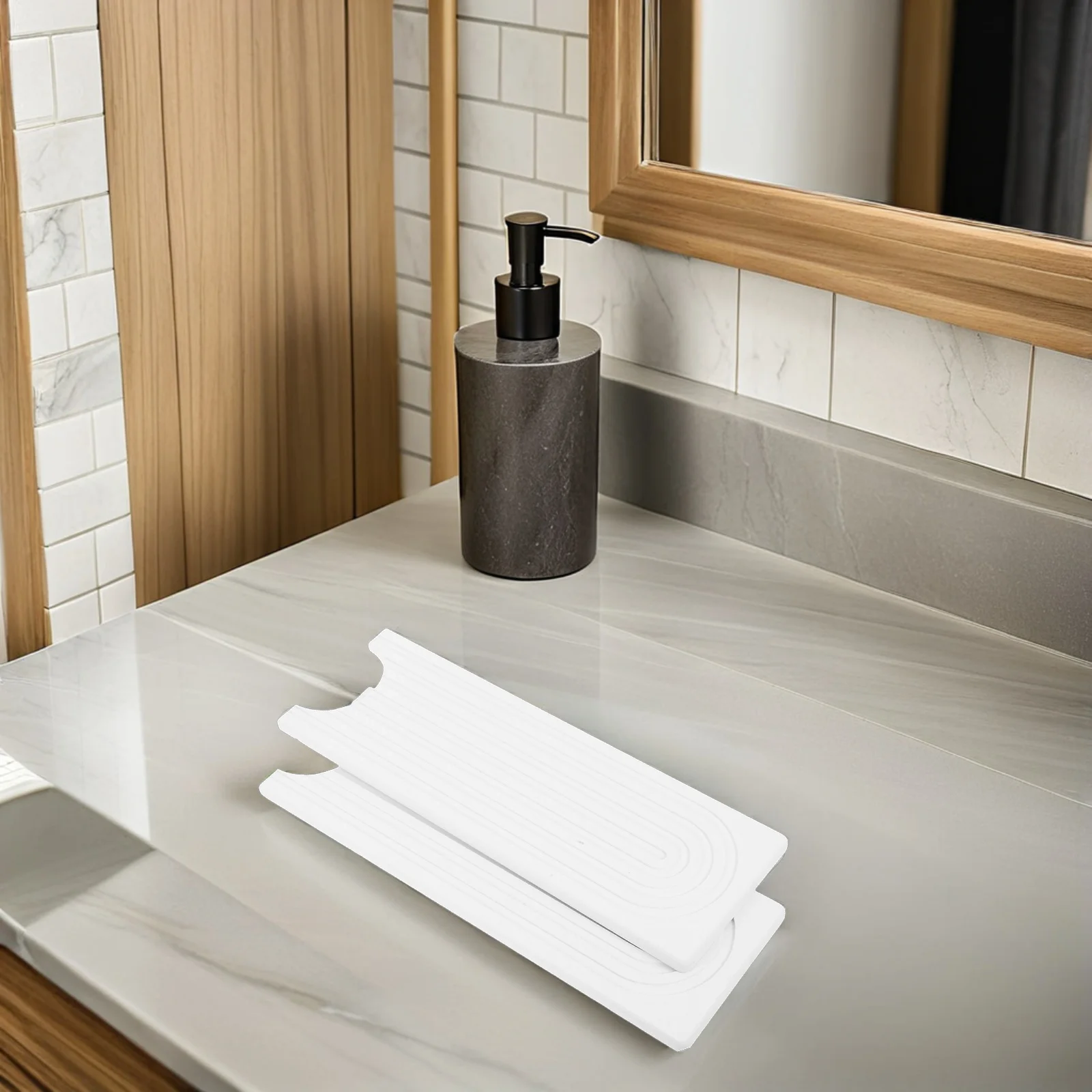 

Kitchen Sink Stone Mat Diatomite Fast Drying Absorbent Tray Splash Guard Countertop Organizer Effortless Cleaning