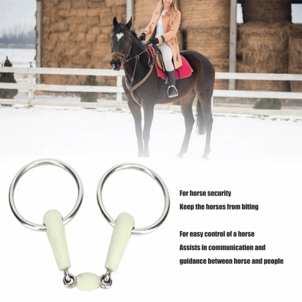 Chain Structure Chain Snaffle Bit Polished Surface Stainless Steel Equine Mouth Bit Durable Stainless Steel Snaffle