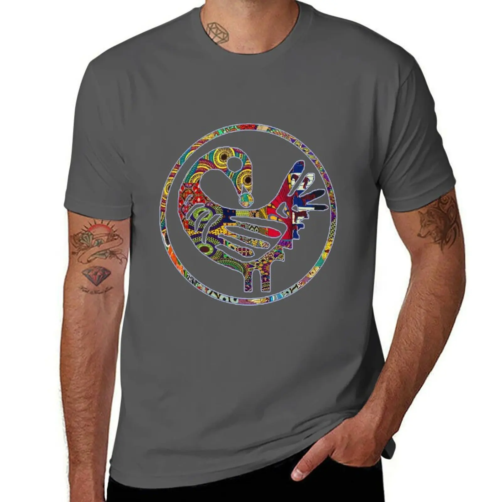 

Groovy Sankofa Bird T-Shirt t shirt for man t shirts for man cotton T-Shirt