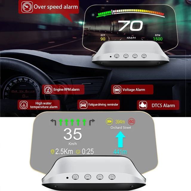 C3 Navigation Head Up Display Prędkościomierz samochodowy Obd2+GPS Komputer pokładowy Projektor Elektronika Akcesoria samochodowe Skaner Zestaw testowy