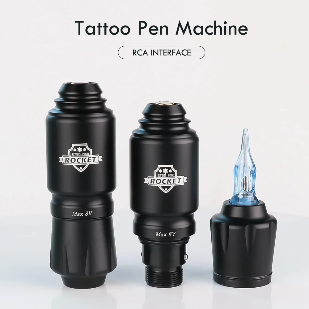 Tattoo Machine Mini Rocket Set Wireless Tattoo Power Supply RCA Interface Professional Rotary Tattoo Battery Pen Gun Machine Kit