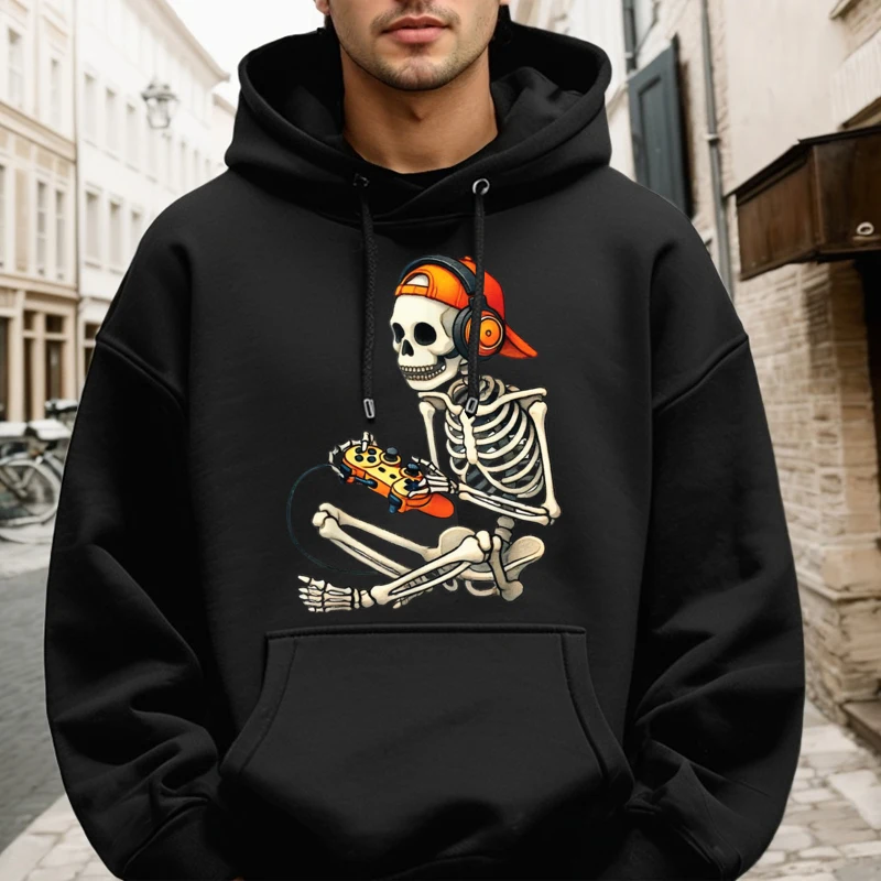 

Graphic Sweatshrt Family O Neck Halloween Skeleton Gamer Video Gaming Man Hoodies Funny long Sleeve Hoodies