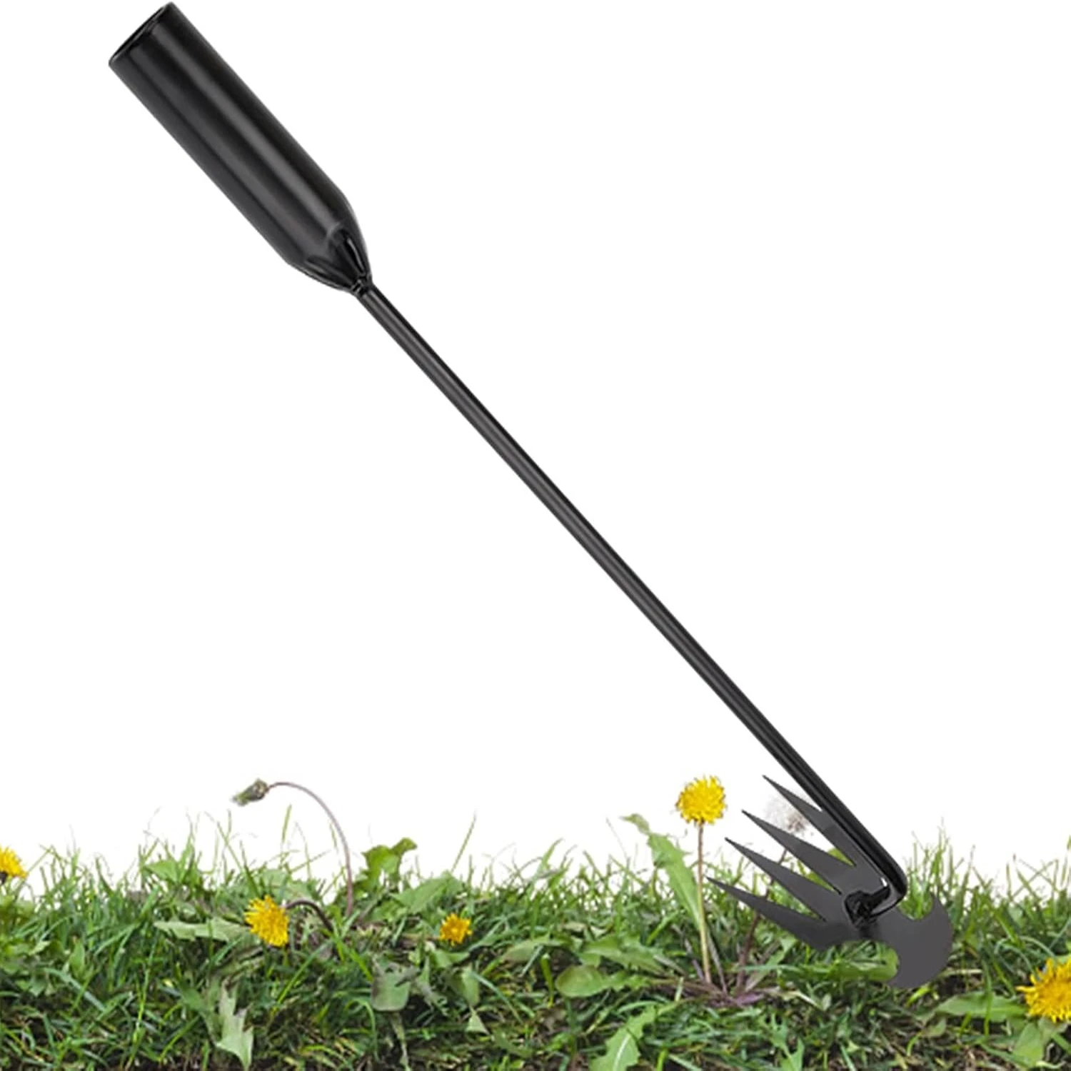 Garden Weeder Tool Non-Stick Weeder Tool for Garden 4 Teeth Steel Forged Hand Weeder for Vegetable Gardening Backyard Farm Plant