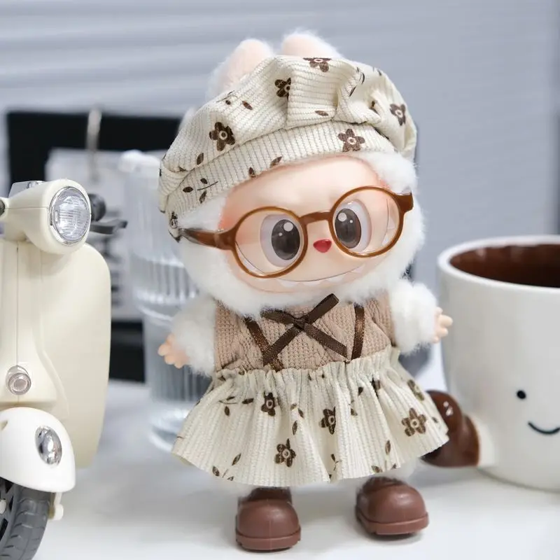 

Без куклы для 17 см Labubu V1 V3, милый костюм горничной, юбка в светском стиле, комбинезон, одежда, игрушка для куклы, комплект аксессуаров для куклы