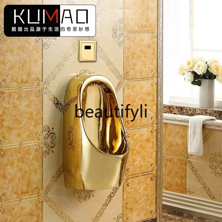 B178 Intelligent automatic sensor gold urinal men's wall-mounted urinal ceramic urinal
