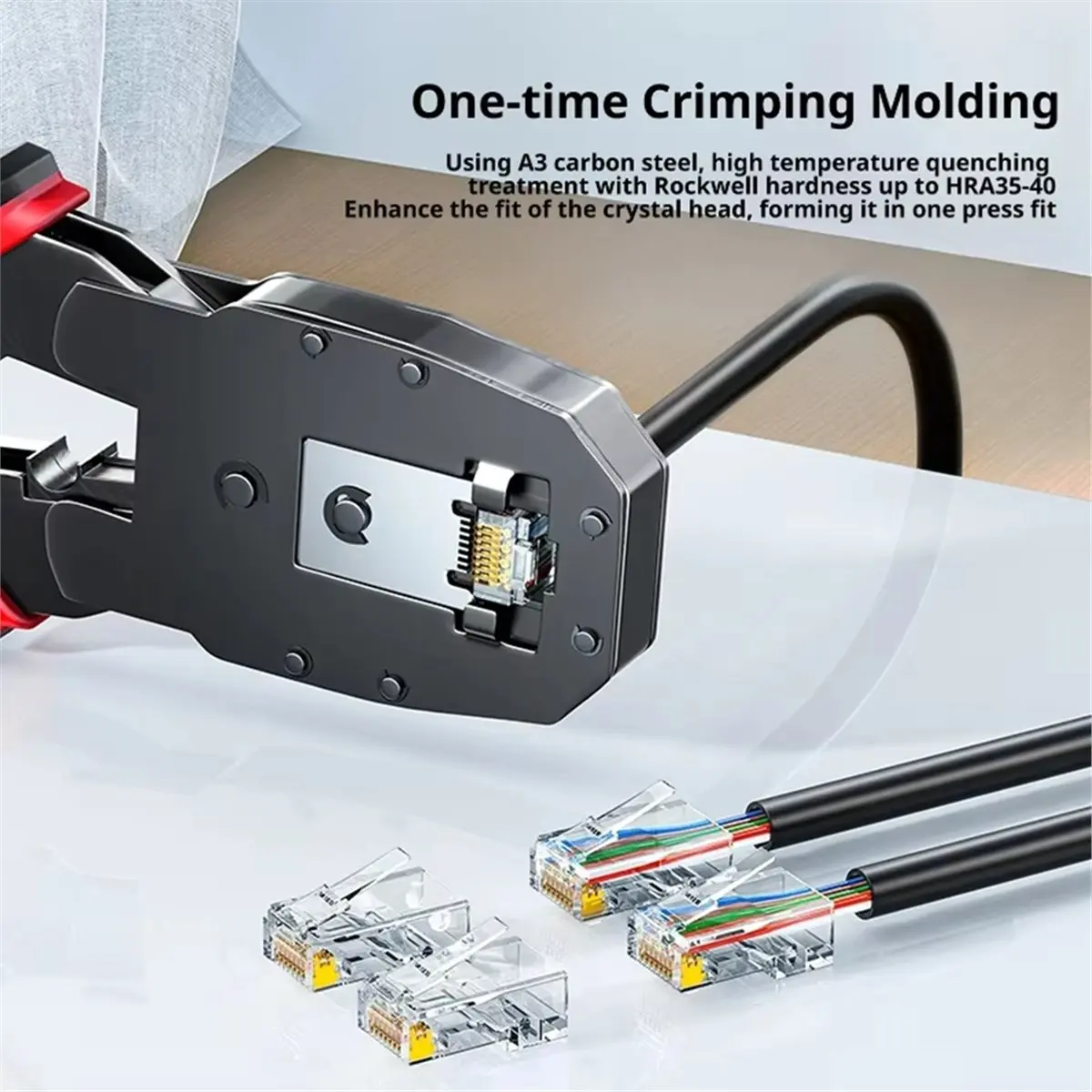 RJ45 Crimper Tools Crimping Pliers Ethernet Network Cable Crimper Cutter for 8P/6P/4P RJ45 RJ11 Precise Stripper Plier
