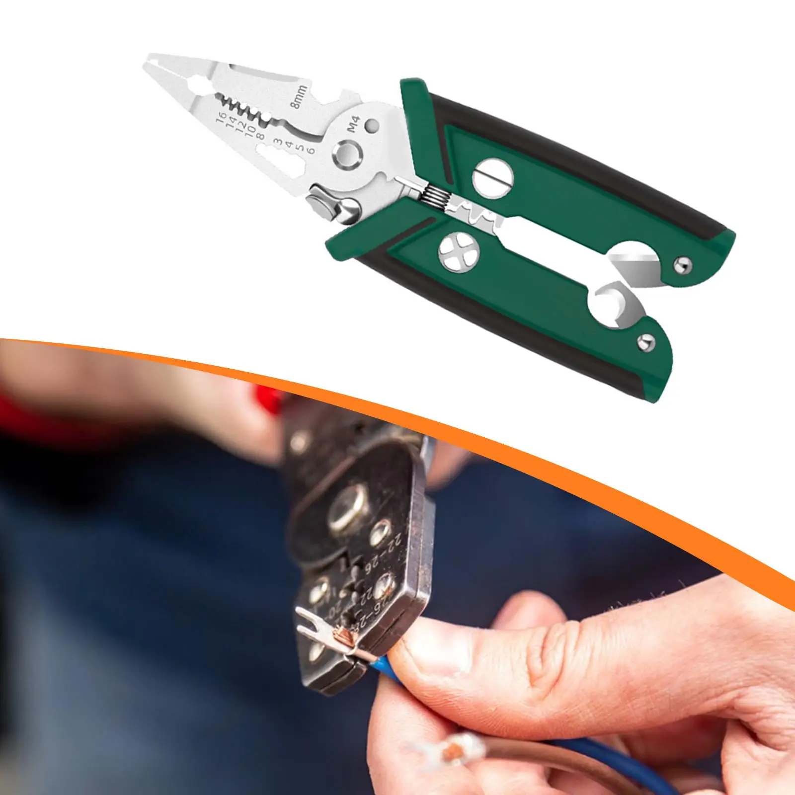 Alicates de Cable multifuncional, mantenimiento portátil, bobinado de tracción, terminales de prensado, crimpadora de cables de rotura