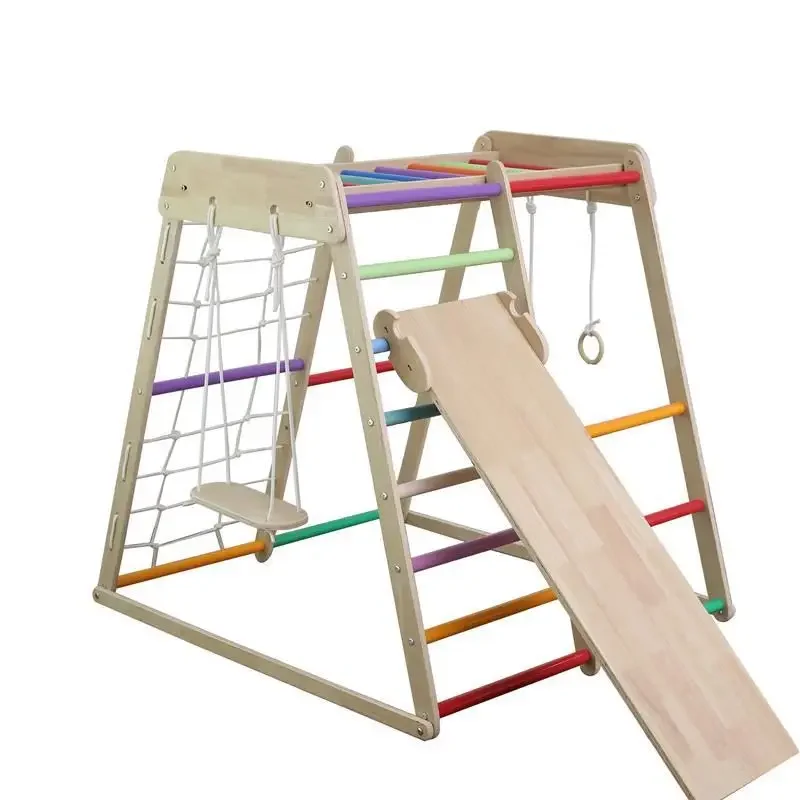 

Children's climbing frame Indoor home baby slide Wooden swing set Solid wood climbing frame Wooden climbing frame