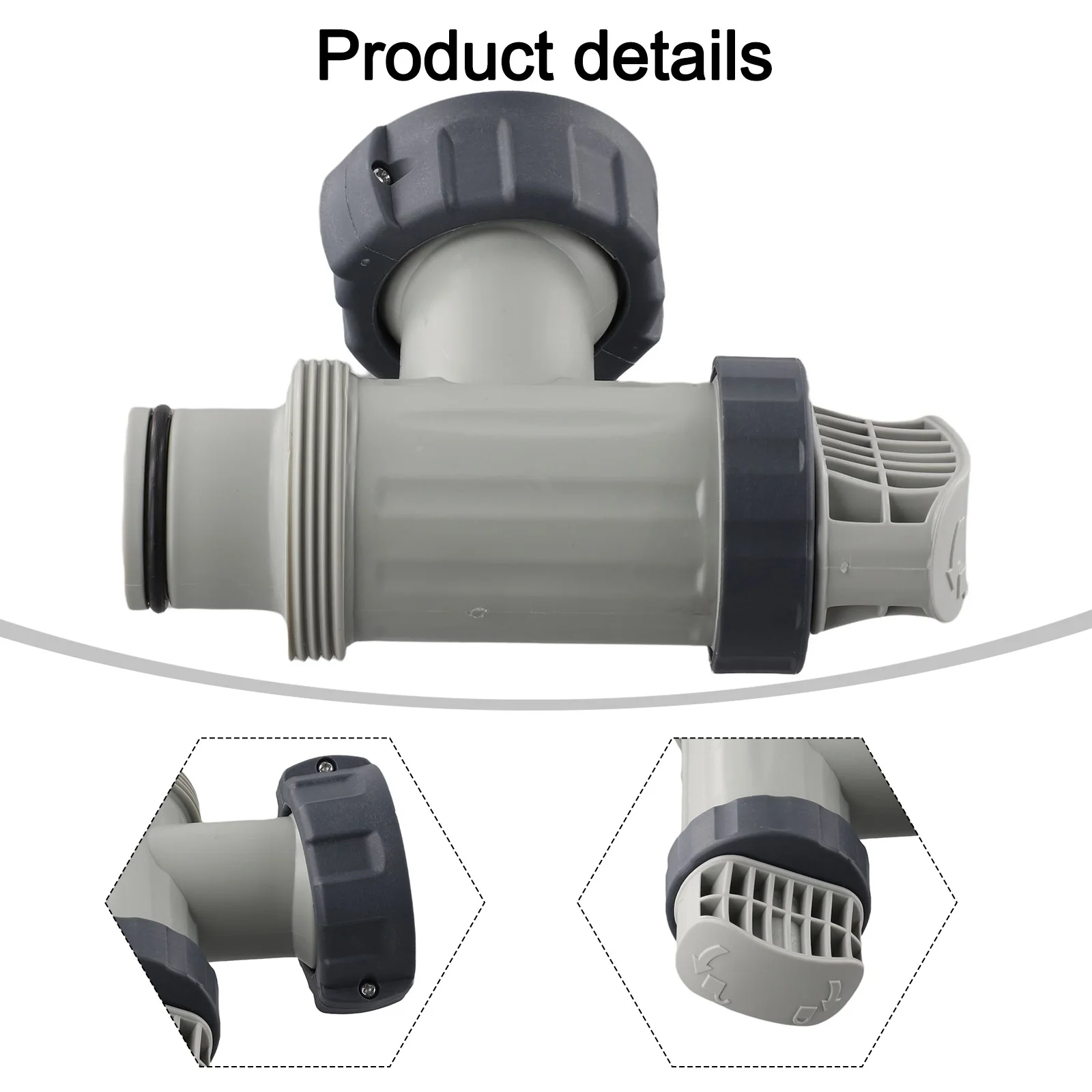 Pool Plunger Valve with 0 25 to 0 5 Inch Type B Hose Adapter for Intex Tanks Reliable Water Management Solution
