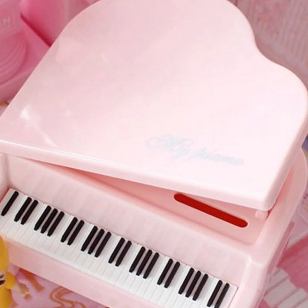 

Piano Coin Bank Clear Coated Shiny Finish Chip Resistant for Children Birthday Christmas New Year Gift Pink Piano Saving Bank