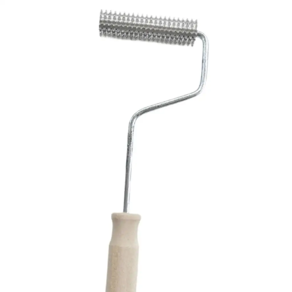 Fiberglass Resin Bubble Roller with Metal Head Wood Handle Pro Laminate Tool for Composite Bathtub Shower Boat Repairs