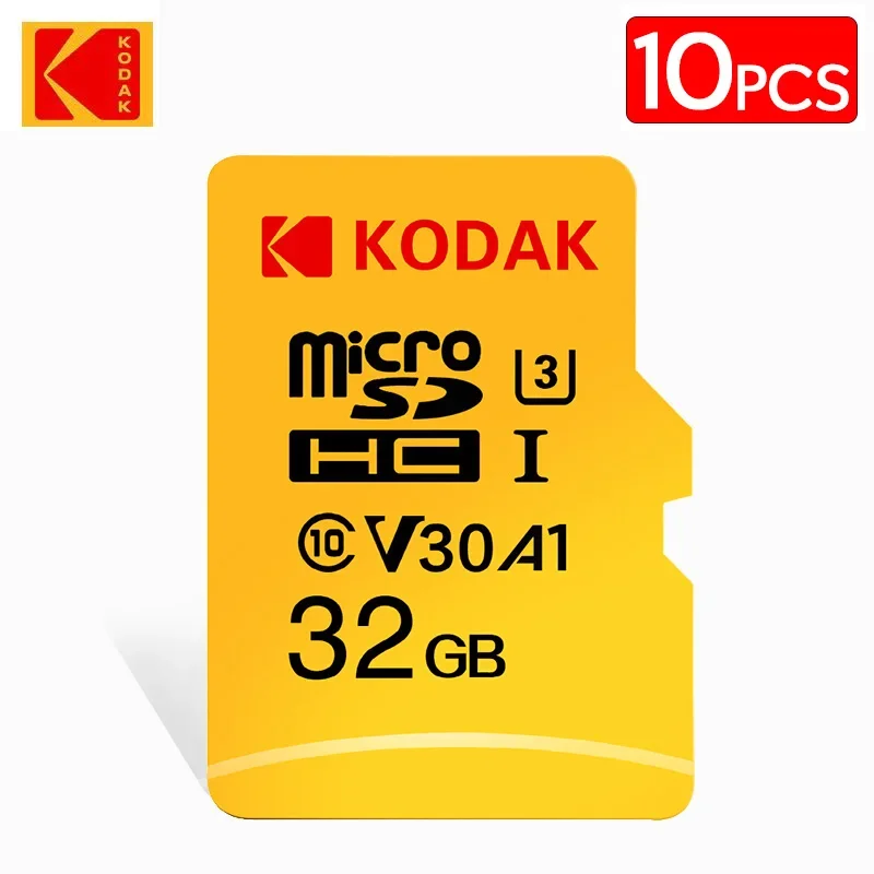 10Pcs KODAK Original Micro SD Card 64GB 128GB Flash Card 32GB U3 4K 256GB tarjeta micro sd Memory Card for Phone Camera Tablet