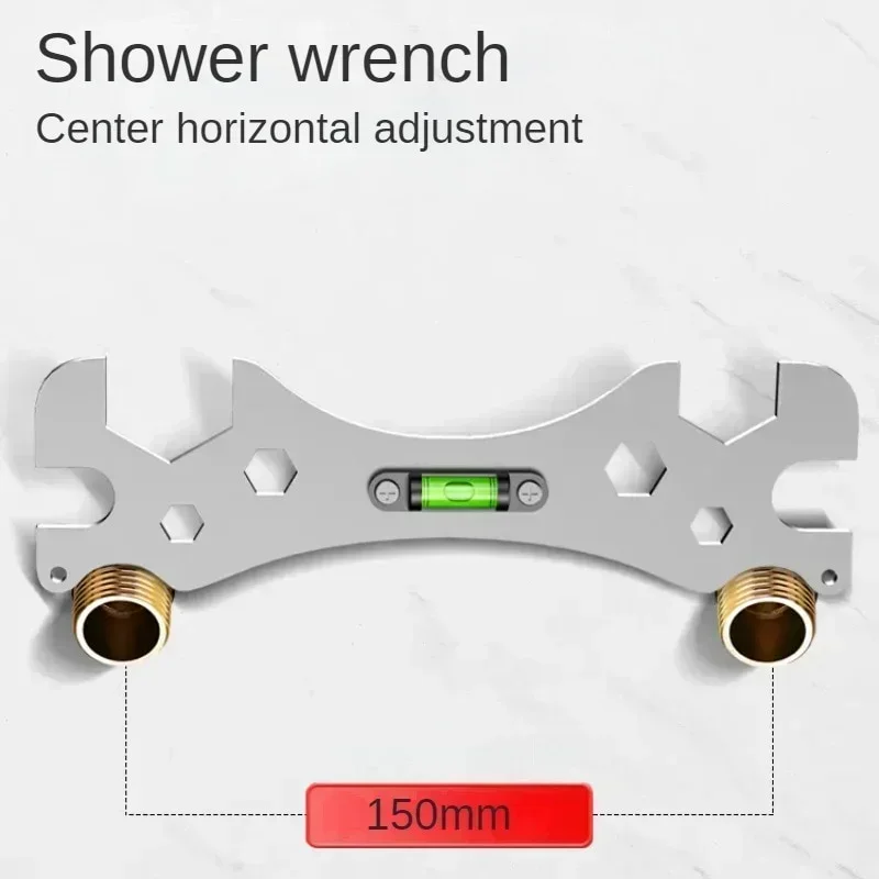 Herramientas de reparación de fontanería, regla de tubería hexagonal, grifo, llave mecánica, tubo, fontanero multifuncional, Medición Universal para Baño