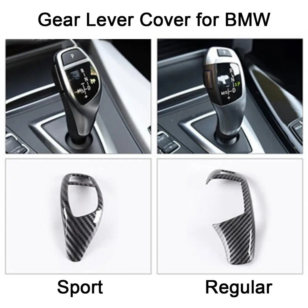 Gear Lever Cover for Bmw Carbon Fiber Gear Lever Trim Decals for Bmw 1/3/4/5 Series X3/x5 Anti-aging Sticker Cover Abs for Bmw