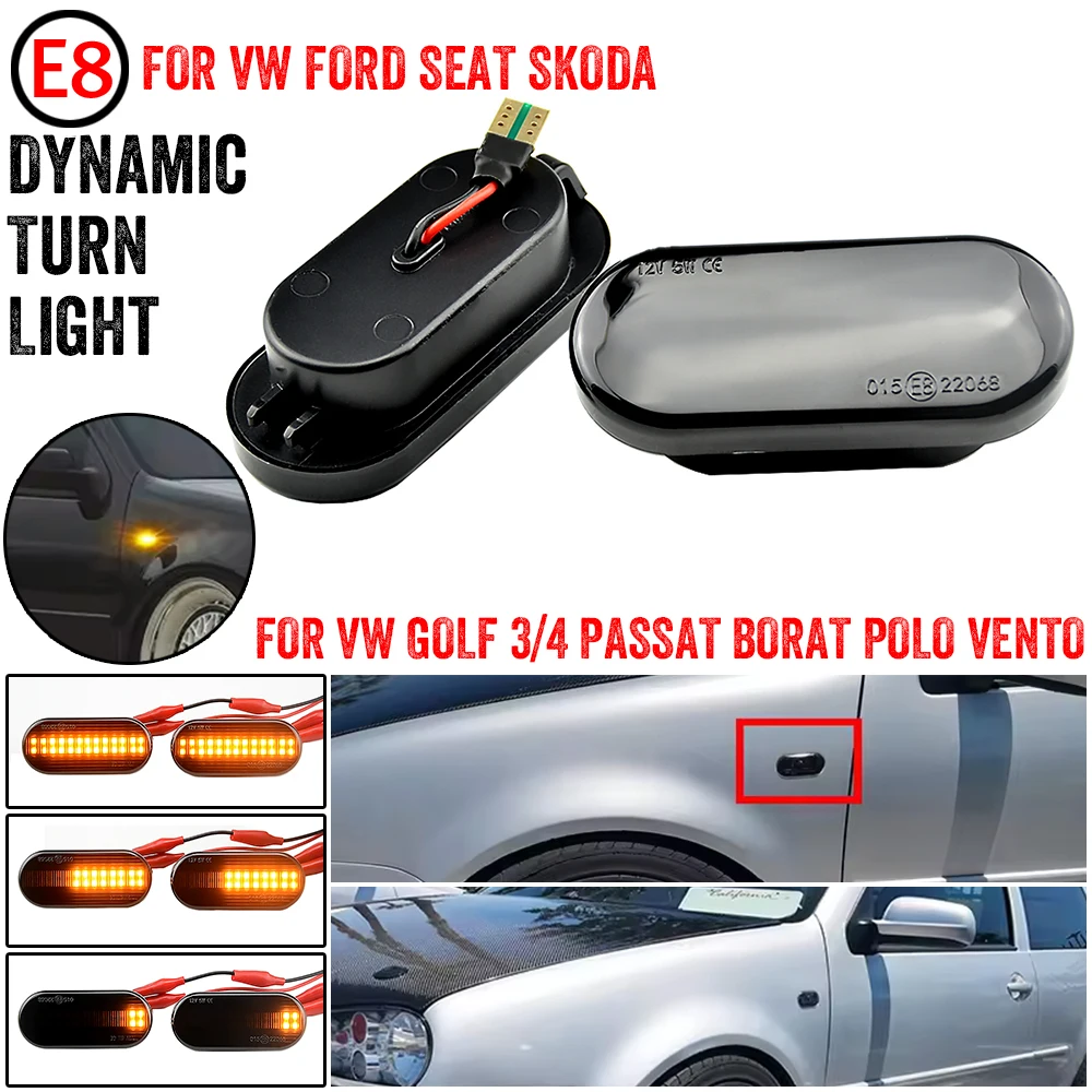 Led Dynamic Side Marker Turn Signal Light For VW Up Caddy T5 Amarok Jetta Golf 3 4 Fox Beetle Lupo Sharan Bora Passat Polo Vento
