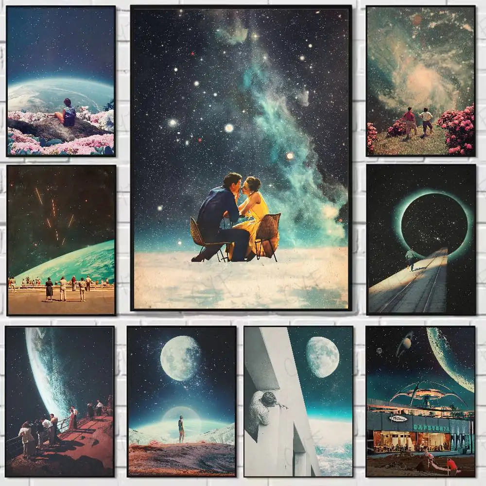

F-Frank MothS Science Fiction Poster Home Living Bed Room Bar Hallway Sticky Wall Art Printing Waterproof Aesthetic Decor