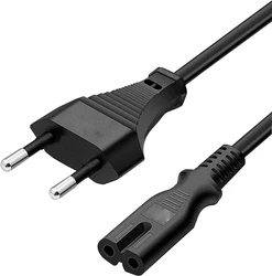 EU Power Cable 2pin IEC320 C7 Power Extension Cord For Dell Laptop Charger Canon Epson Printer Radio Speaker PS4 XBOX One S