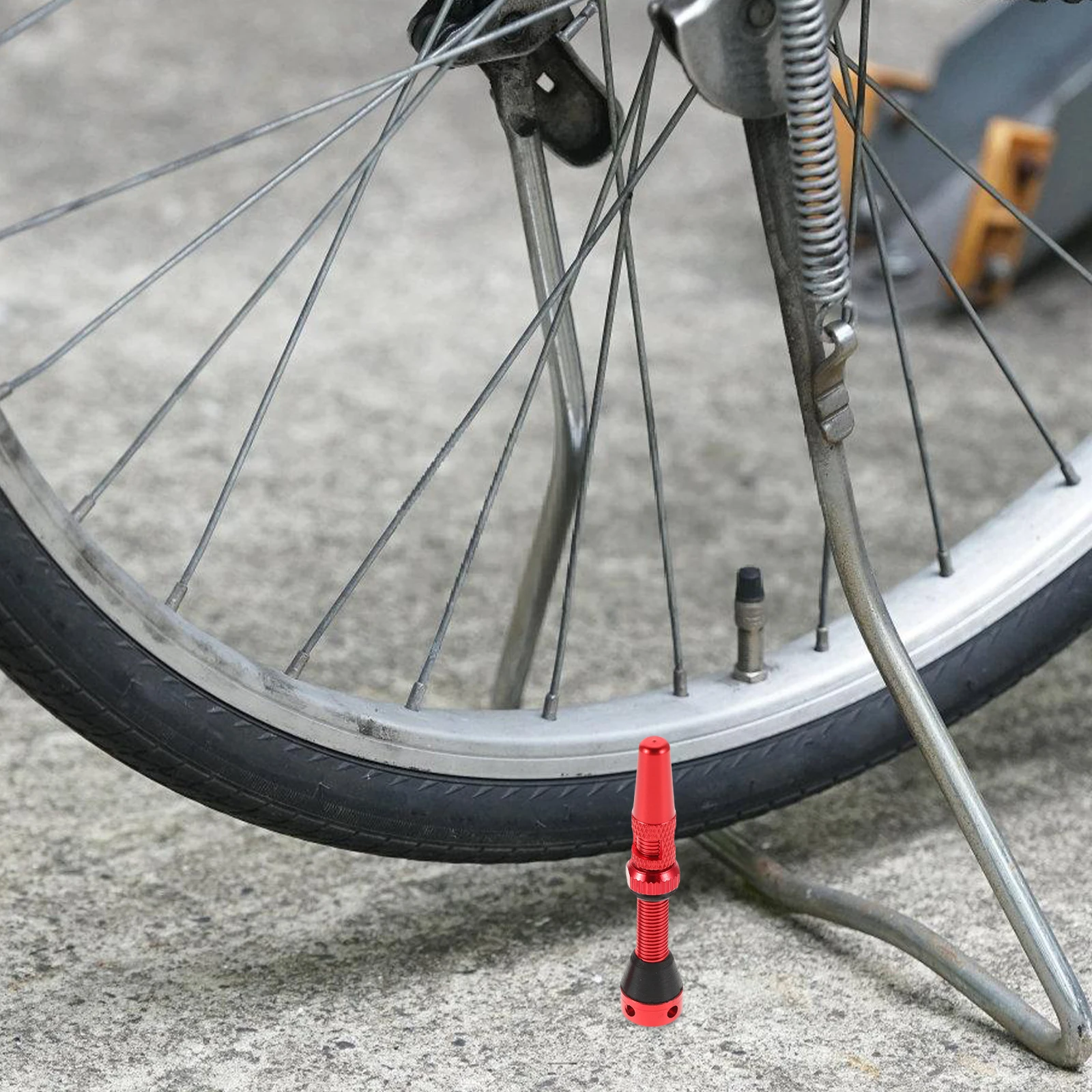 

2pcs Bicycle Valve Stem French Aluminum Alloy for Tubeless Tires Lightweight Durable Stable Air Tightness Side Hole Design
