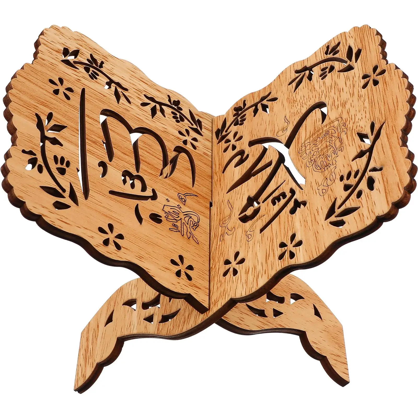 

Wooden Book Stand for Quran Recipe Books Sturdy Desk ganizer Portable Reading Bracket Functional Home Office Accessory